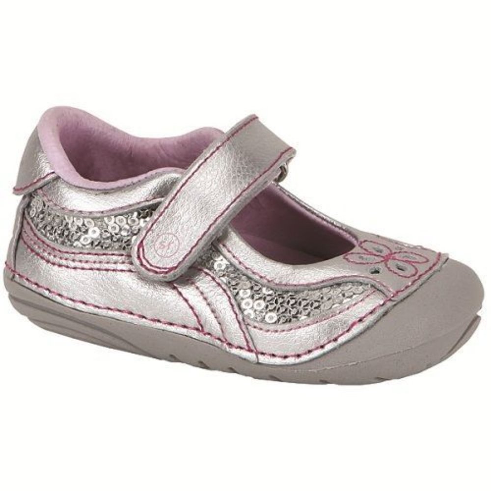 Stride Rite SRT SM Kaley First Walker (Infant/Toddler), Silver Metallic Size 3M - Picture 2 of 7